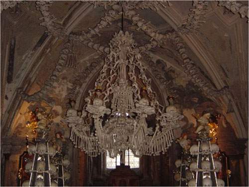 Shangrala's Chapel With Human Bone Art