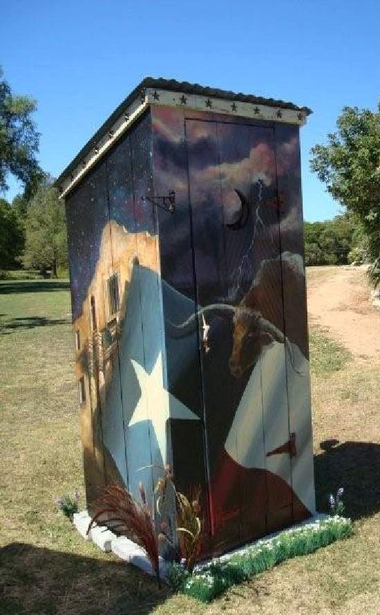 Shangrala's Texas Outhouse Art