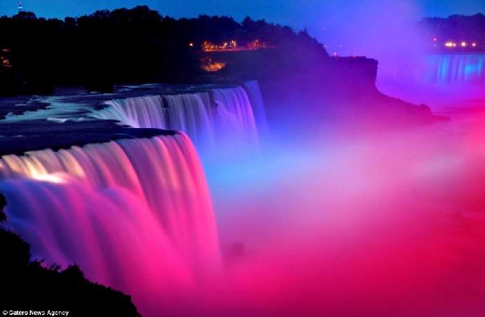 Shangrala's Niagara Falls In Neon