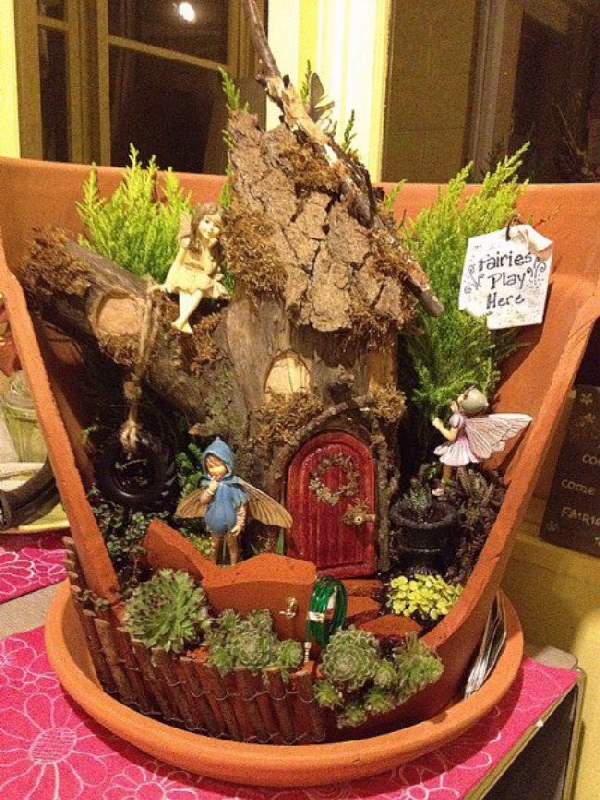 Shangrala's Fairy Garden Pot Art