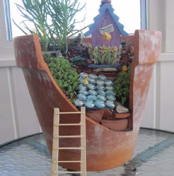 Shangrala's Fairy Garden Pot Art