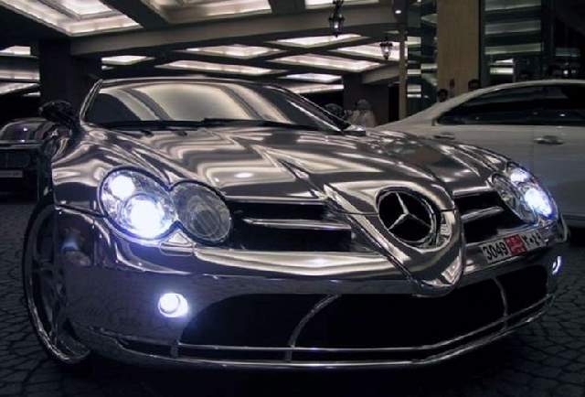 Pure white gold mercedes benz owned abu dhabi